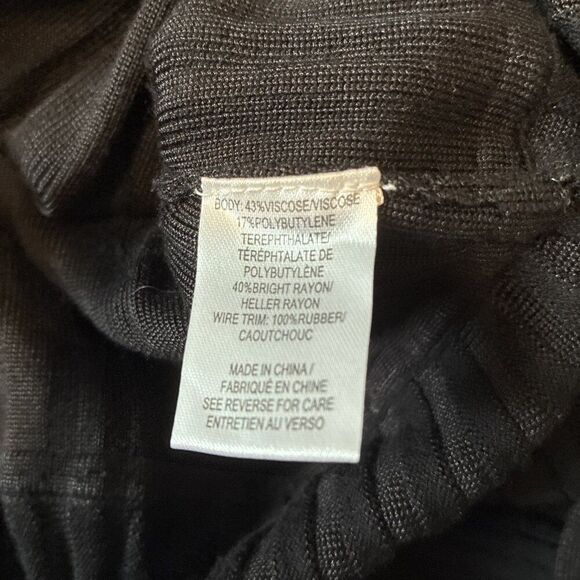 Milly Authentic Solid Black Ribbed Knit Long Sleeve Ruffle Mini Dress Xs Small P - Picture 8 of 9